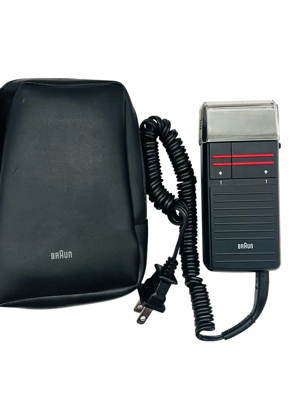 BRAUN Vintage Electric Shaver with Travel Case - Black
